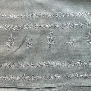 Banana Republic Sage Green Embroidered Lightweight Wrap or Coverup or Scarf